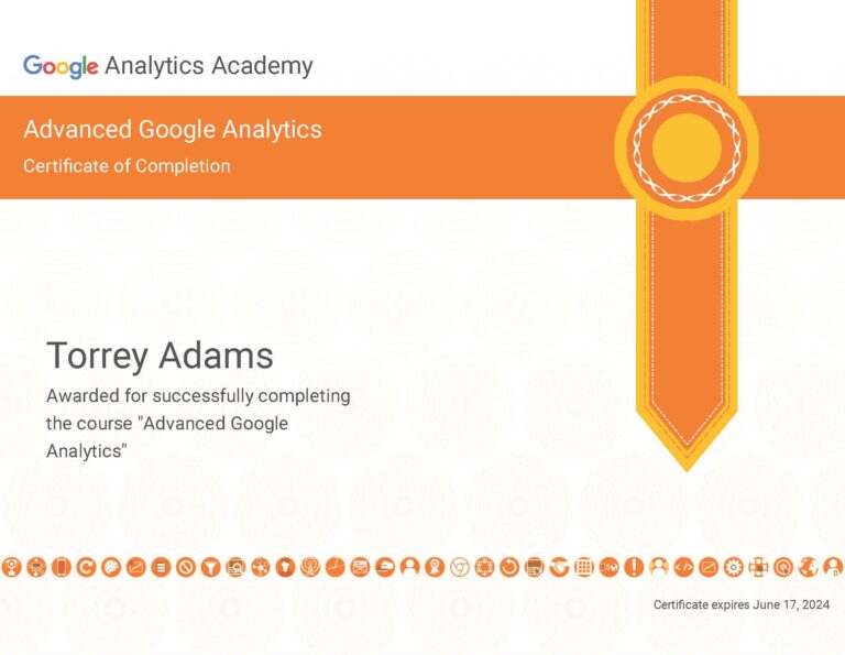 Google Analytics II Certificate