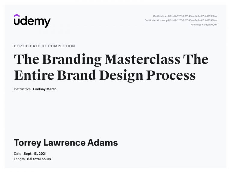 Brand Design Certificate